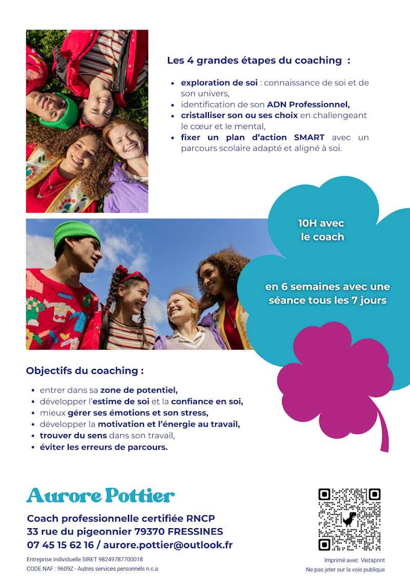 Aurore POTTIER - Coach professionnelle certifiée RNCP