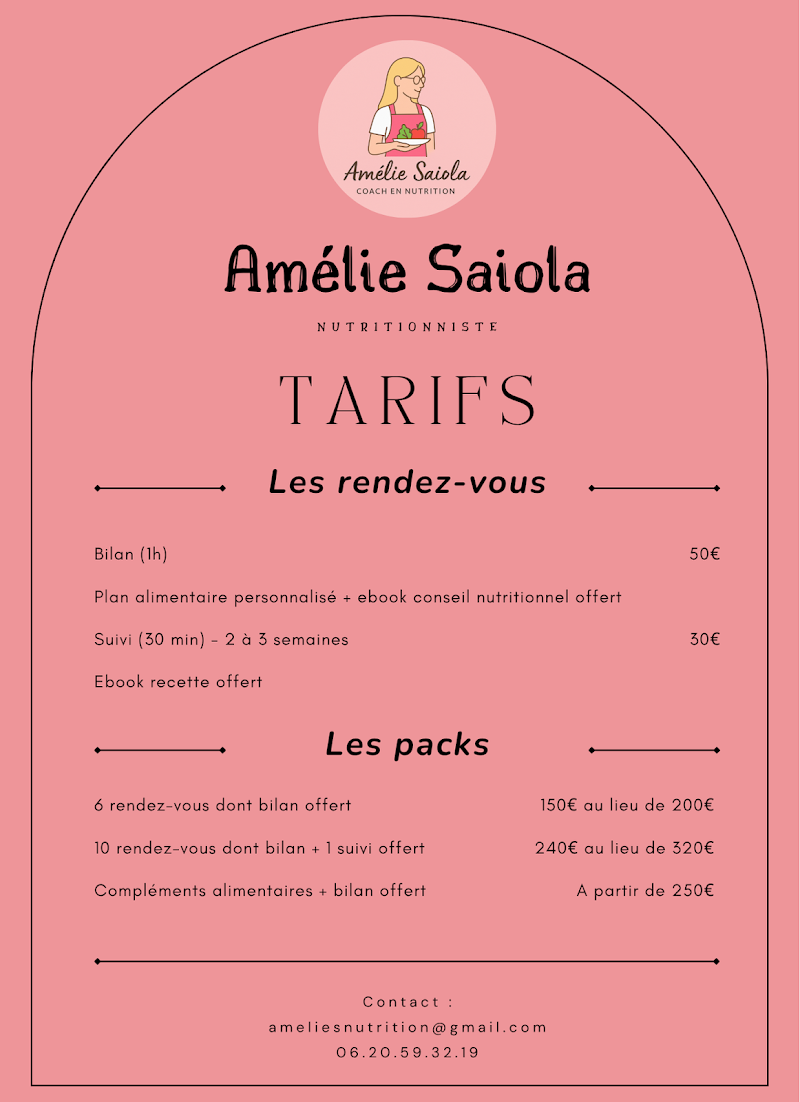Amelie Saiola | Coach en nutrition