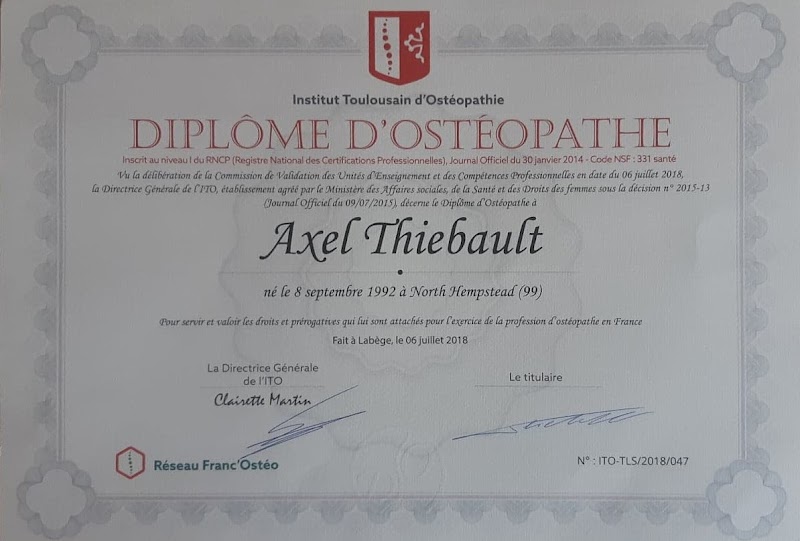 Axel THIEBAULT Ostéopathe